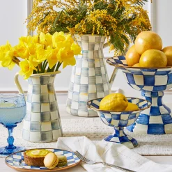 MacKenzie-Childs Sterling Check Enamel Practical Pitcher - Large* Outdoor Entertaining