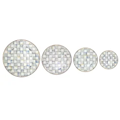 MacKenzie-Childs Sterling Check Enamel Salad/Dessert Plate* Outdoor Entertaining