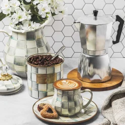 MacKenzie-Childs Sterling Check Enamel Salad/Dessert Plate* Outdoor Entertaining