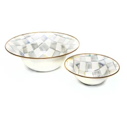MacKenzie-Childs Sterling Check Enamel Serving Bowl* Outdoor Entertaining