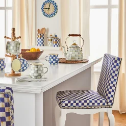 MacKenzie-Childs Sterling Check Enamel Tea Kettle - 2 Quart* Tea Kettles