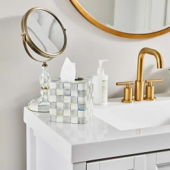 MacKenzie-Childs Sterling Check Enamel Vanity Mirror* Bed & Bath