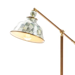 MacKenzie-Childs Sterling Check Enamelware Reading Floor Lamp* Lighting