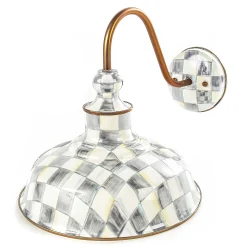 MacKenzie-Childs Sterling Check Enamelware Barn Sconce* Lighting
