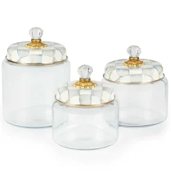 MacKenzie-Childs Sterling Check Kitchen Canister - Medium* Kitchen Storage & Organization