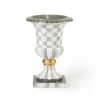 MacKenzie-Childs Sterling Check Pedestal Tabletop Urn* Pots & Planters