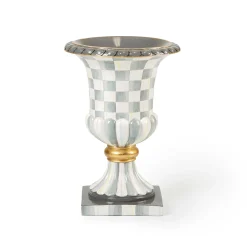 MacKenzie-Childs Sterling Check Pedestal Tabletop Urn* Pots & Planters