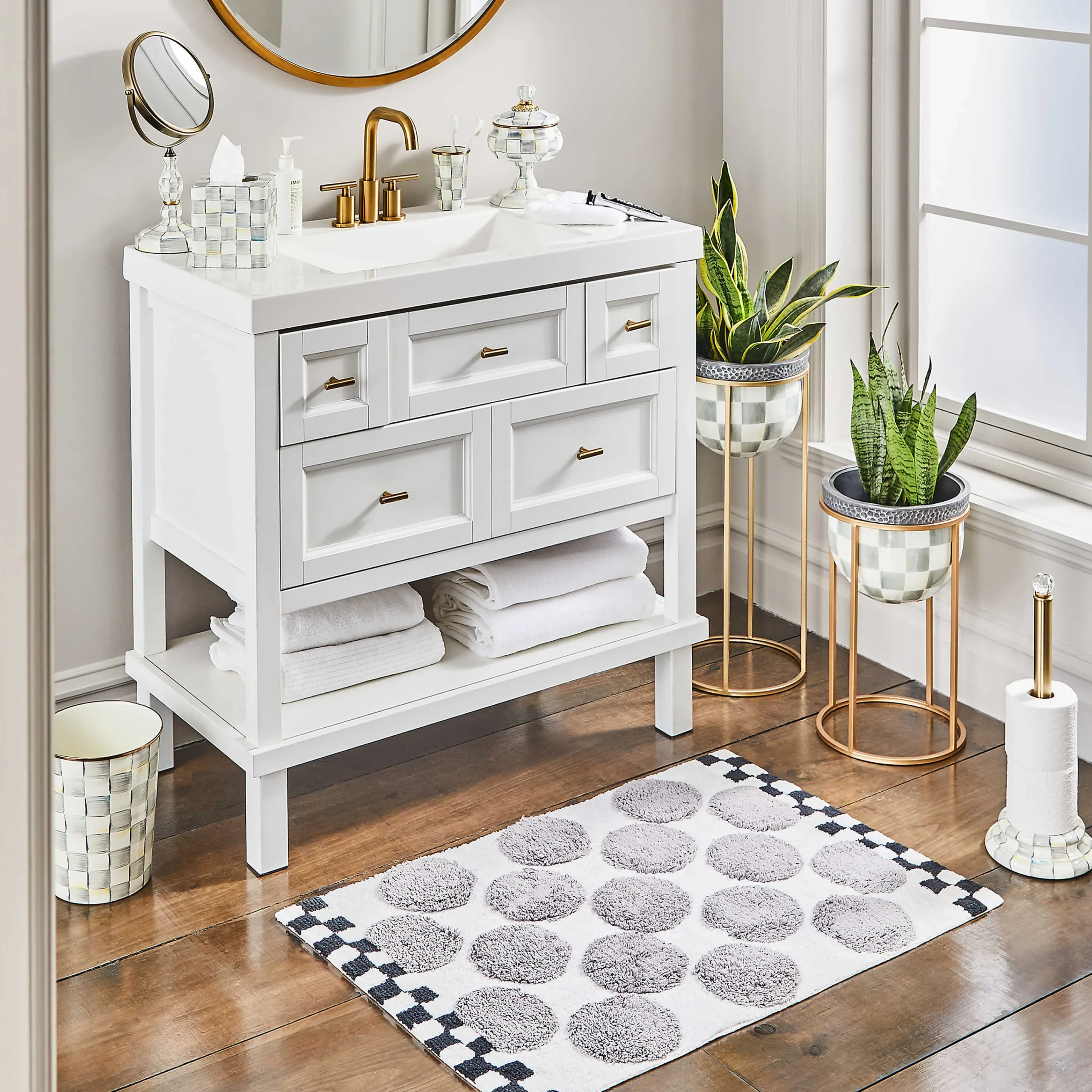 MacKenzie-Childs Sterling Dot Bath Rug* Bed & Bath