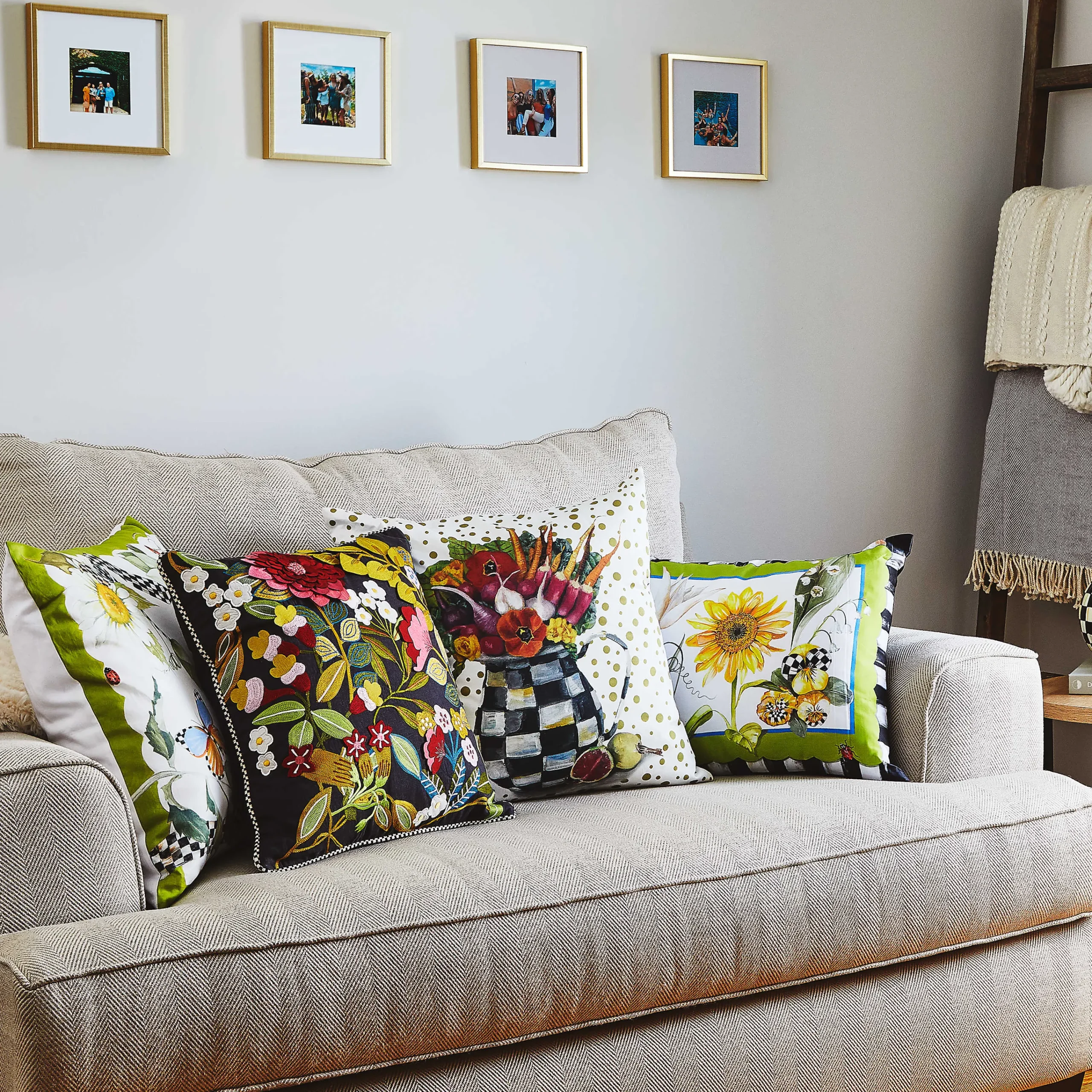 MacKenzie-Childs Sunflower Pillow* Pillows, Throws, & Cushions