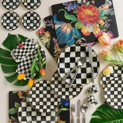 MacKenzie-Childs Supper Club 3-Piece Place Setting - Courtly Check* Outdoor Entertaining