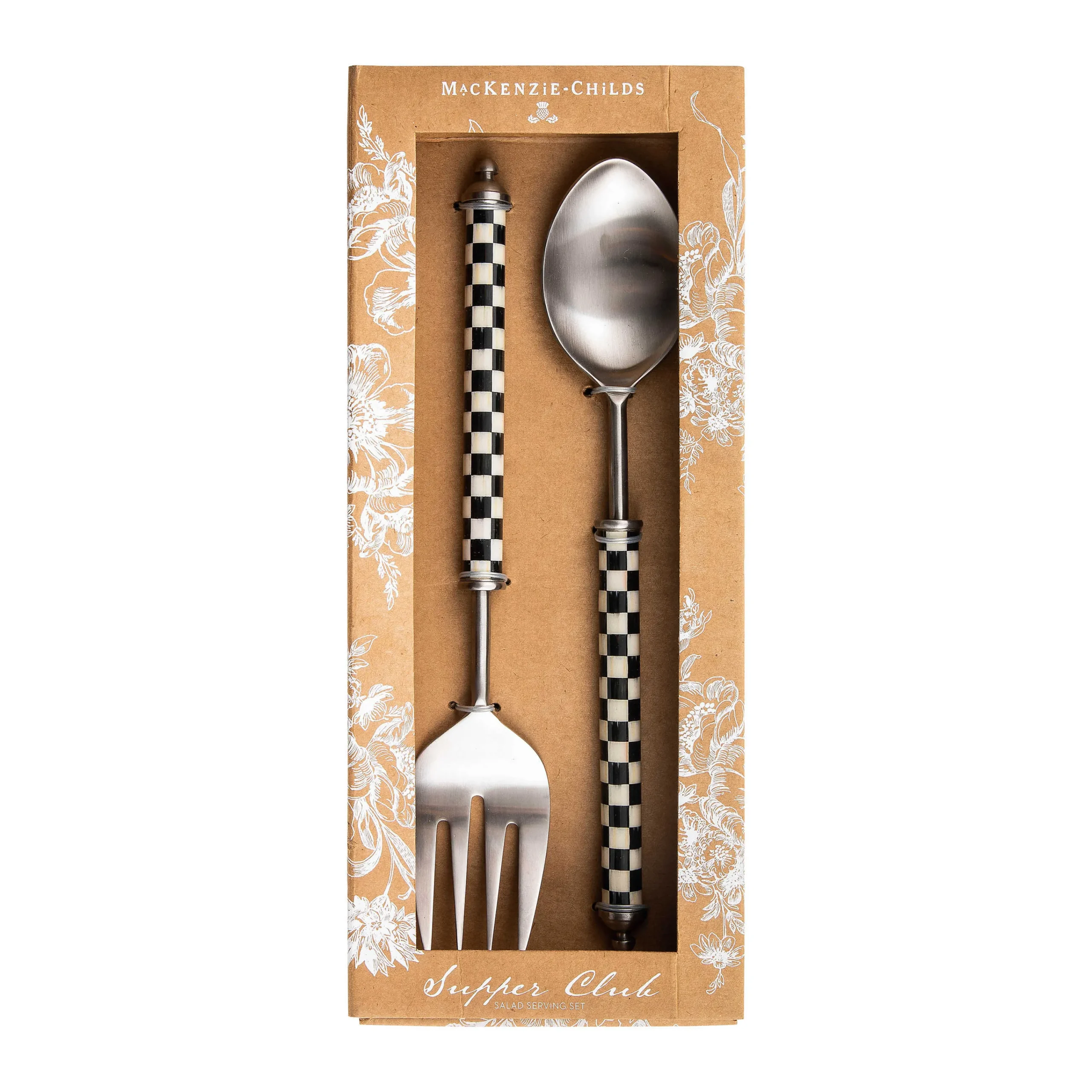 MacKenzie-Childs Supper Club Salad Serving Set - Courtly Check* Outdoor Entertaining