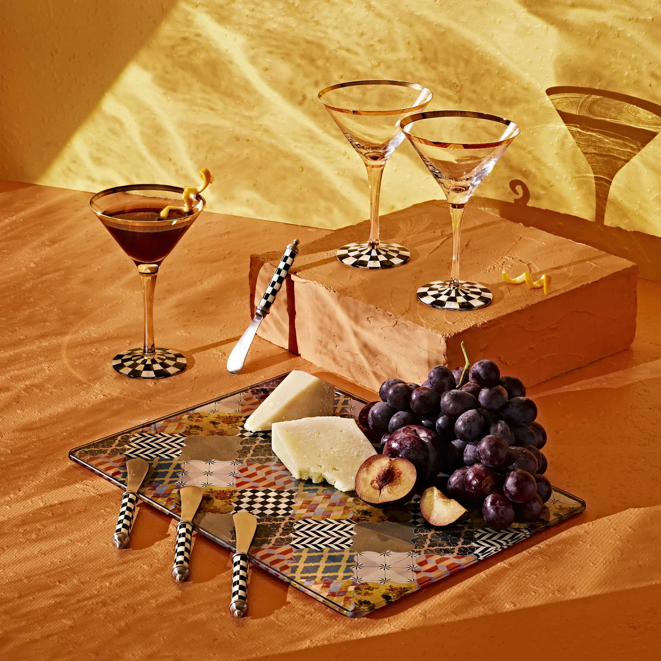 MacKenzie-Childs Supper Club Spreaders Set - Courtly Check* Outdoor Entertaining