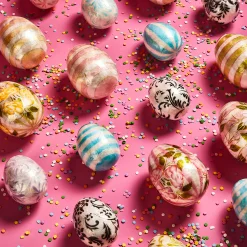 MacKenzie-Childs Sweet Shop Aqua Eggs - Set Of 4* Room Accents