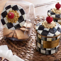 MacKenzie-Childs Sweets Jar With Courtly Check Enamel Lid* Kitchen Storage & Organization