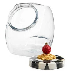 MacKenzie-Childs Sweets Jar With Courtly Check Enamel Lid* Kitchen Storage & Organization