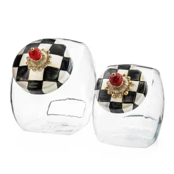 MacKenzie-Childs Sweets Jar With Courtly Check Enamel Lid* Kitchen Storage & Organization