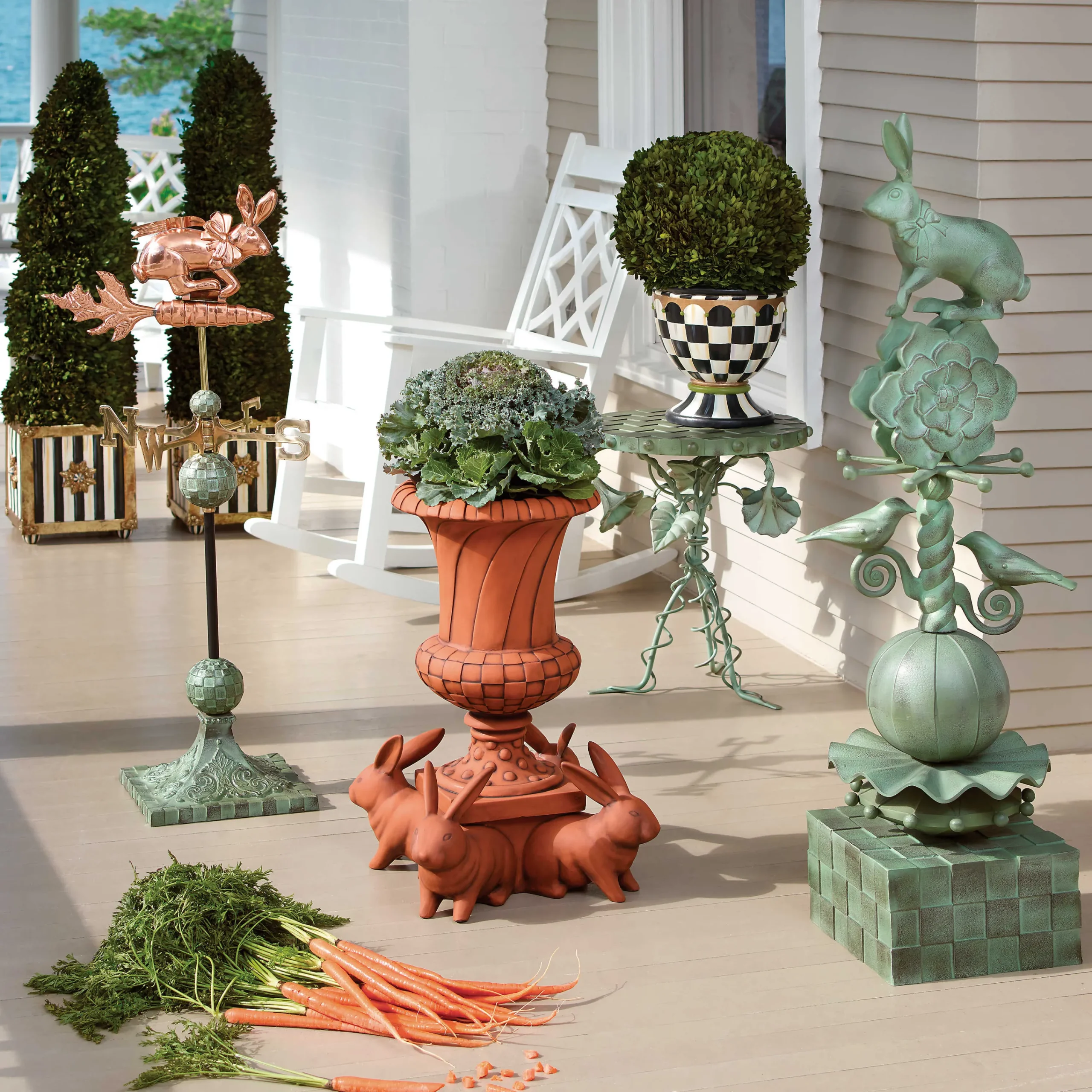 MacKenzie-Childs Swirl Topiary* Greenery & Florals