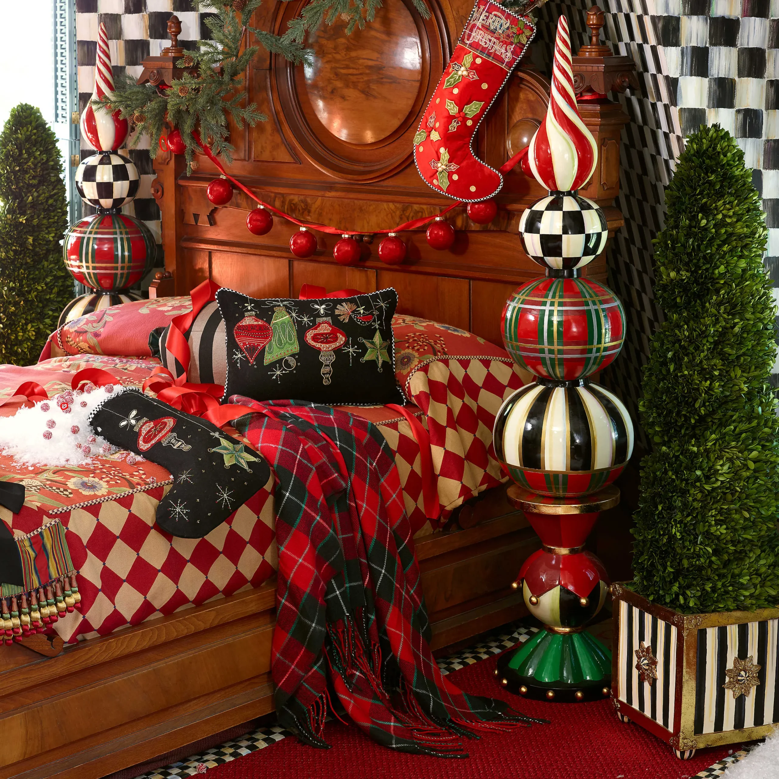 MacKenzie-Childs Swirl Topiary* Greenery & Florals