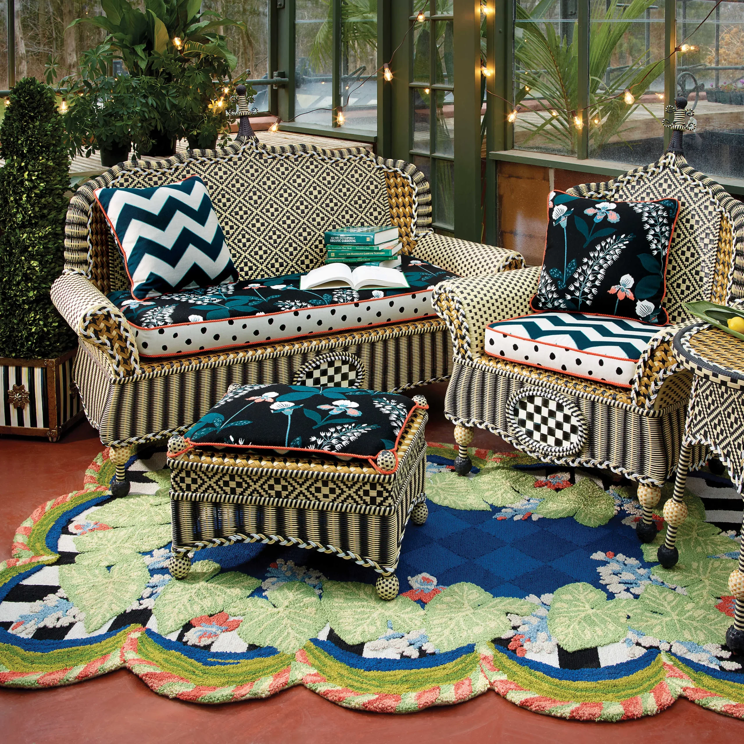 MacKenzie-Childs Swirl Topiary* Greenery & Florals