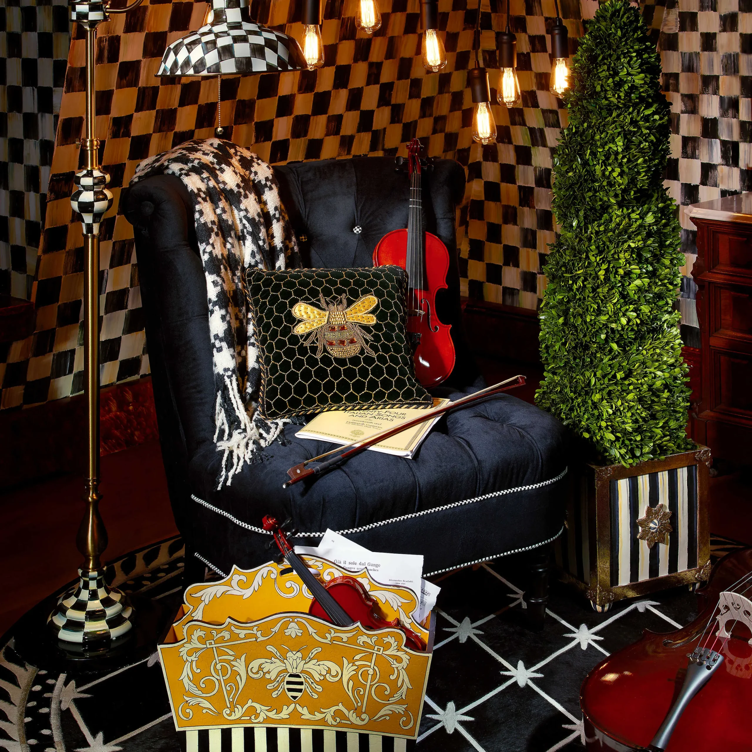 MacKenzie-Childs Swirl Topiary* Greenery & Florals