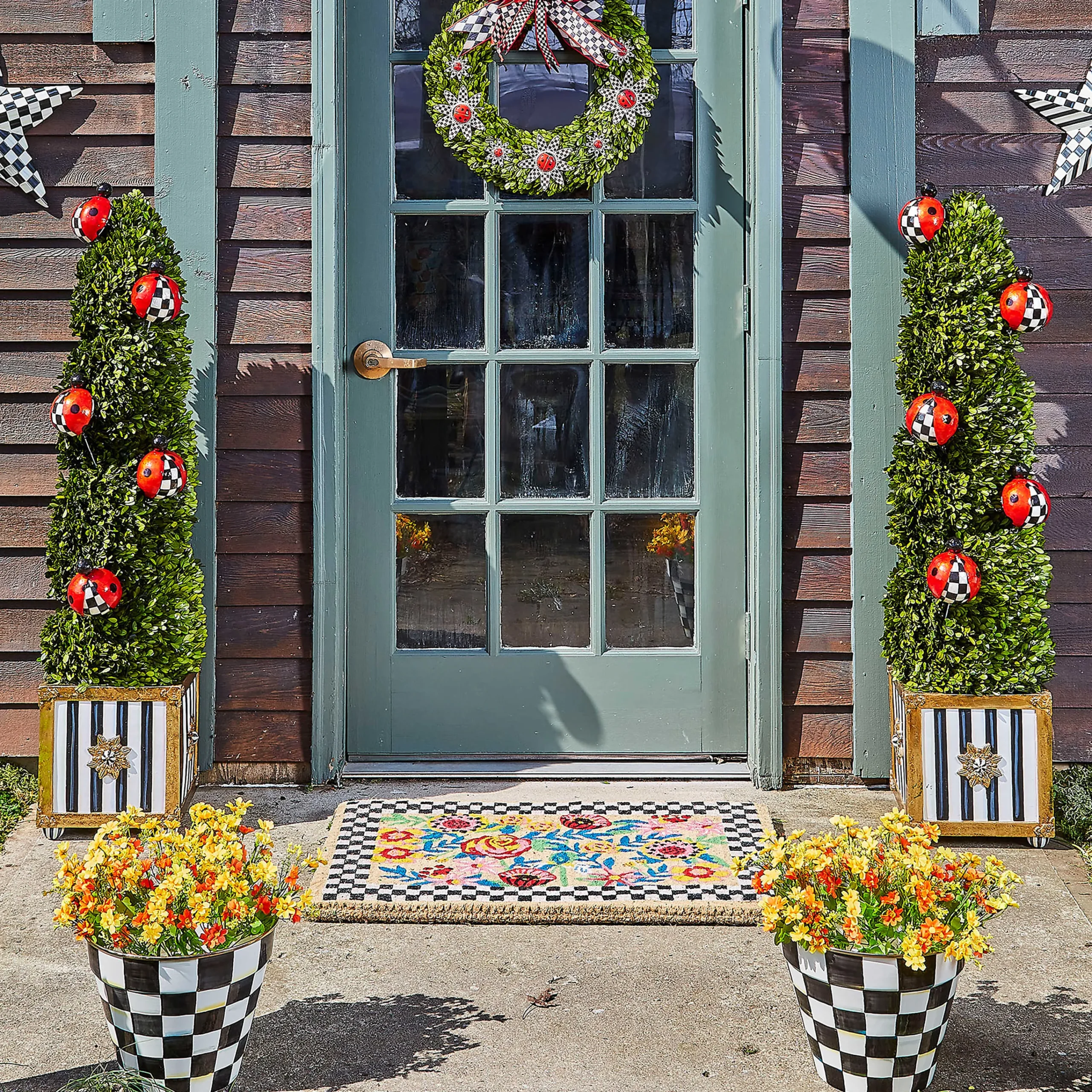 MacKenzie-Childs Swirl Topiary* Greenery & Florals