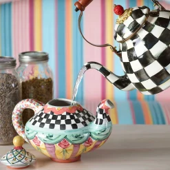 MacKenzie-Childs Taylor Teapot - Odd Fellows* Outdoor Entertaining