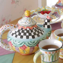 MacKenzie-Childs Taylor Teapot - Odd Fellows* Outdoor Entertaining