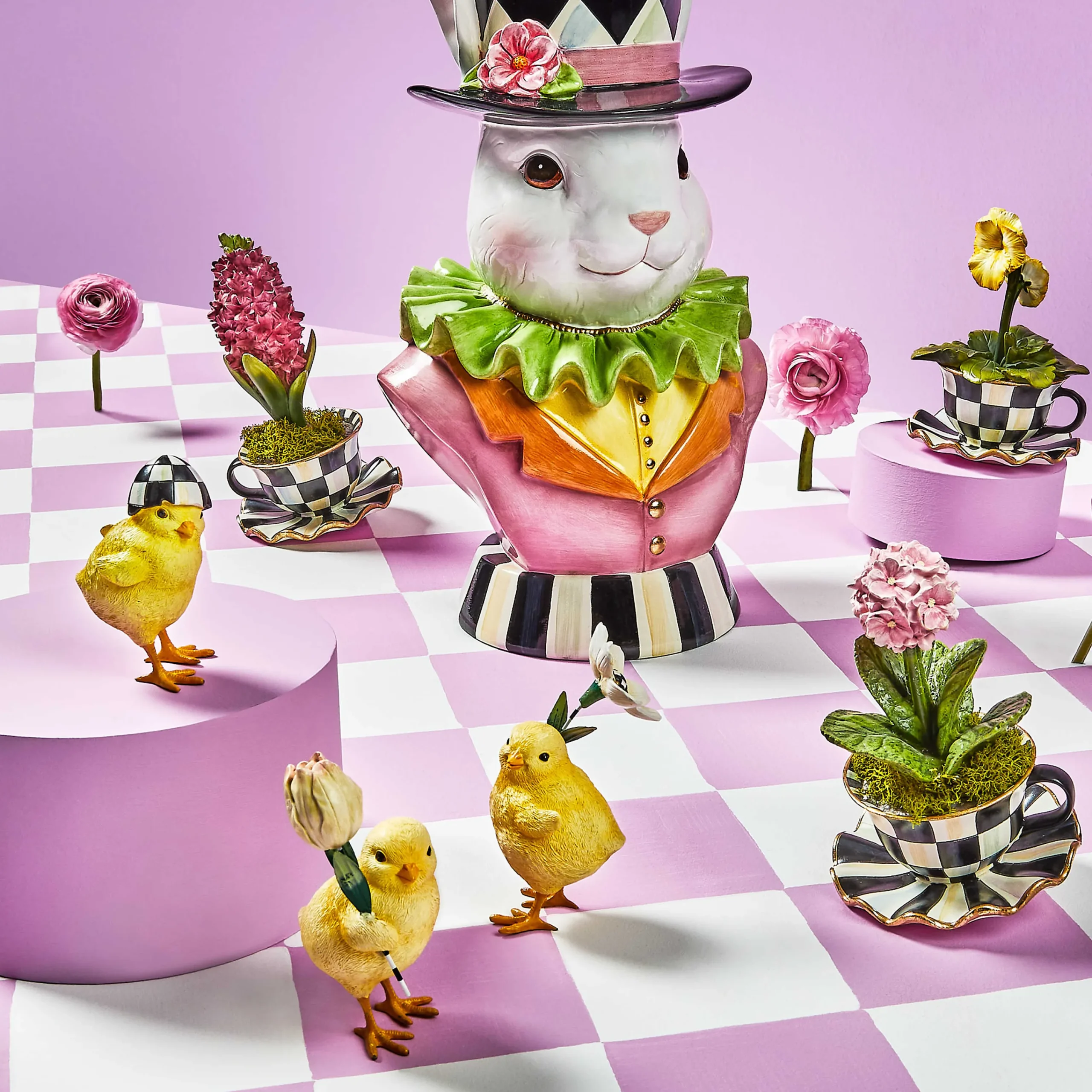 MacKenzie-Childs Teacup Hyacinth* Room Accents