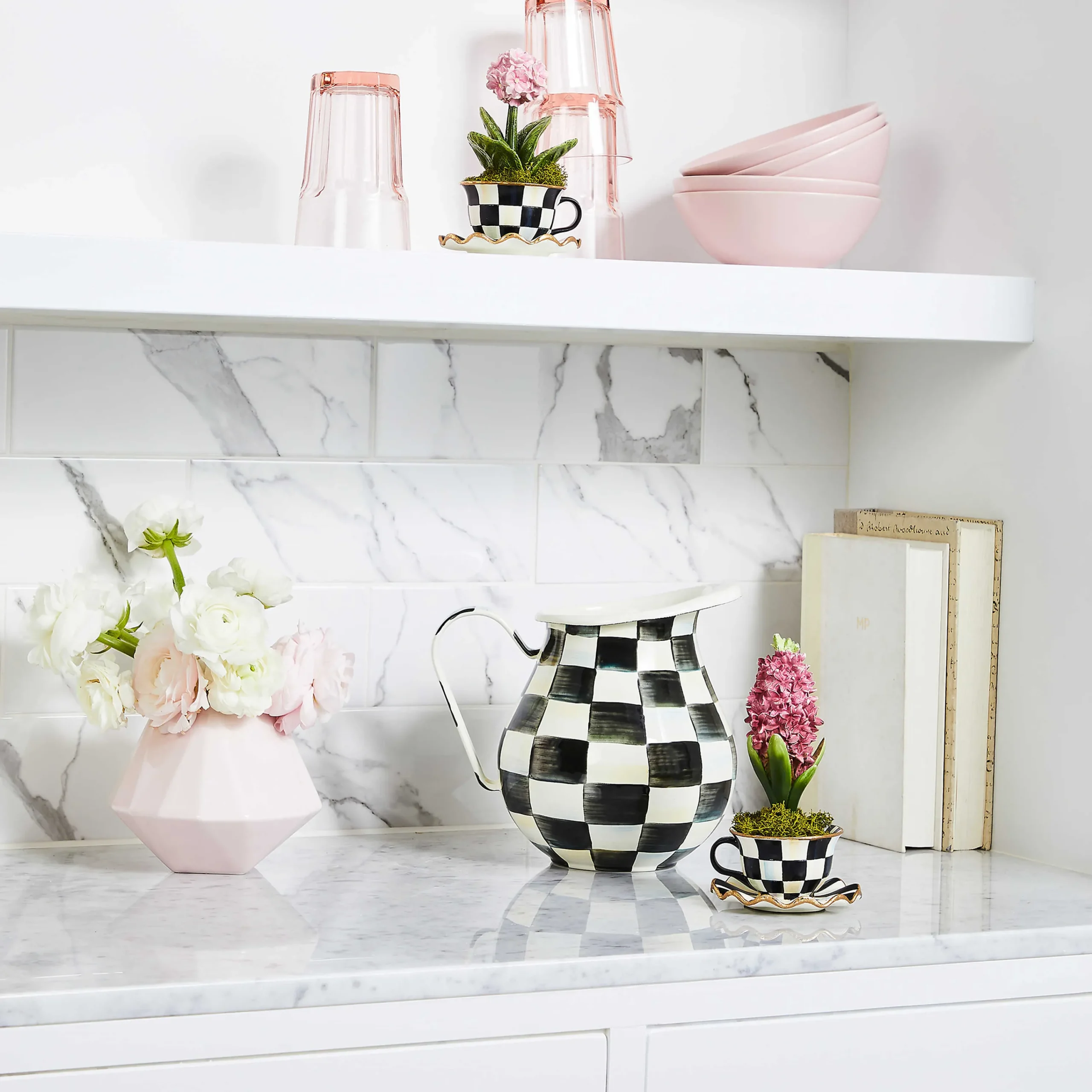 MacKenzie-Childs Teacup Hyacinth* Room Accents