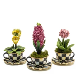 MacKenzie-Childs Teacup Hyacinth* Room Accents