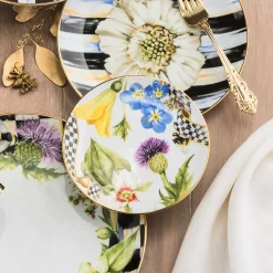 MacKenzie-Childs Thistle & Bee Bread & Butter Plate* Outdoor Entertaining