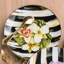 MacKenzie-Childs Thistle & Bee Salad Plate - Trillium* Outdoor Entertaining