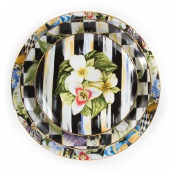 MacKenzie-Childs Thistle & Bee Salad Plate - Trillium* Outdoor Entertaining