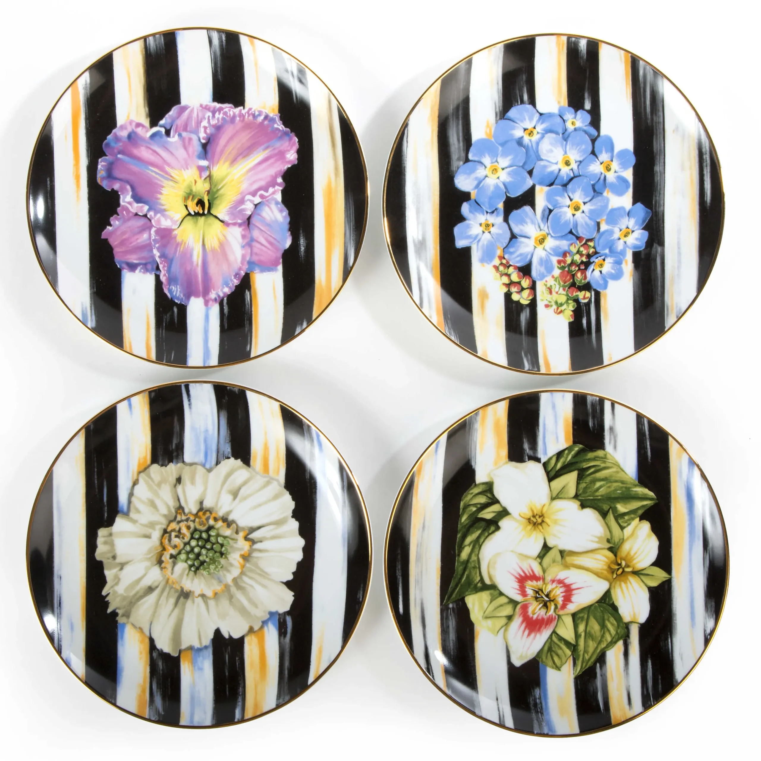 MacKenzie-Childs Thistle & Bee Salad Plate - Trillium* Outdoor Entertaining