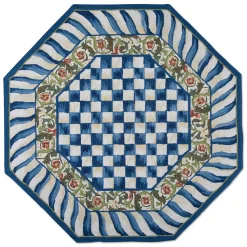 MacKenzie-Childs Truly Royal Check Rug - 6' Octagon* Rugs
