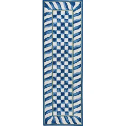 MacKenzie-Childs Truly Royal Check Rug - 2'6" X 8' Runner* Rugs