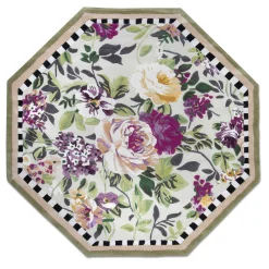 MacKenzie-Childs Tudor Rose Rug - 6' Octagon - Silver Fern* Rugs