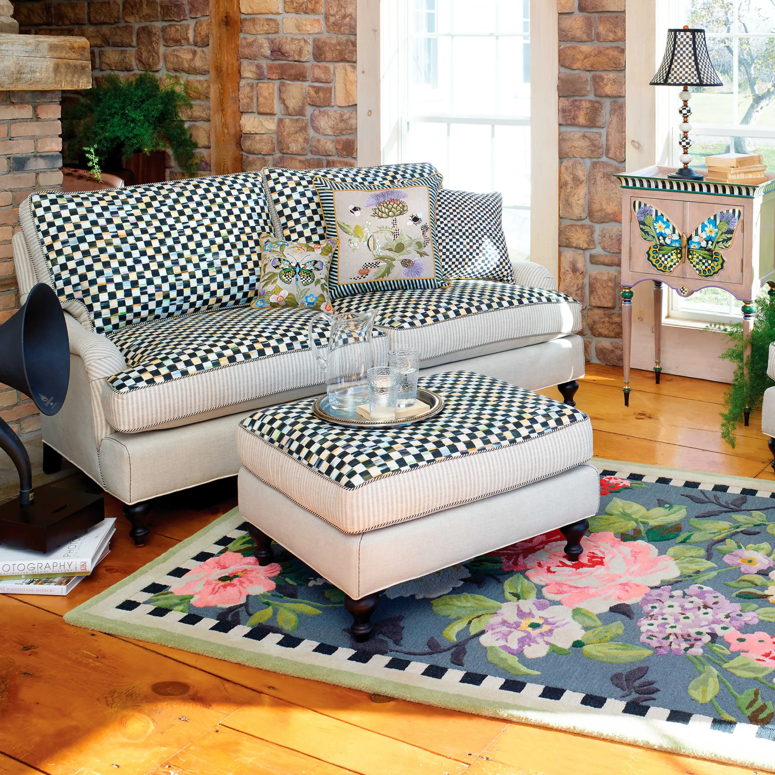 MacKenzie-Childs Tudor Rose Rug - 5' X 8'* Rugs