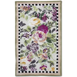 MacKenzie-Childs Tudor Rose Rug - 3' X 5' - Silver Fern* Rugs