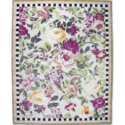 MacKenzie-Childs Tudor Rose Rug - 8' X 10' - Silver Fern* Rugs
