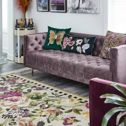 MacKenzie-Childs Tudor Rose Rug - 5' X 8' - Silver Fern* Rugs