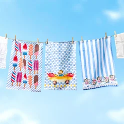 MacKenzie-Childs Wildflowers Dish Towel - Blue* Kitchen & Table Linens