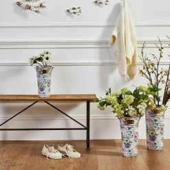 MacKenzie-Childs Wildflowers Flower Buckets - Set Of 3* Pots & Planters