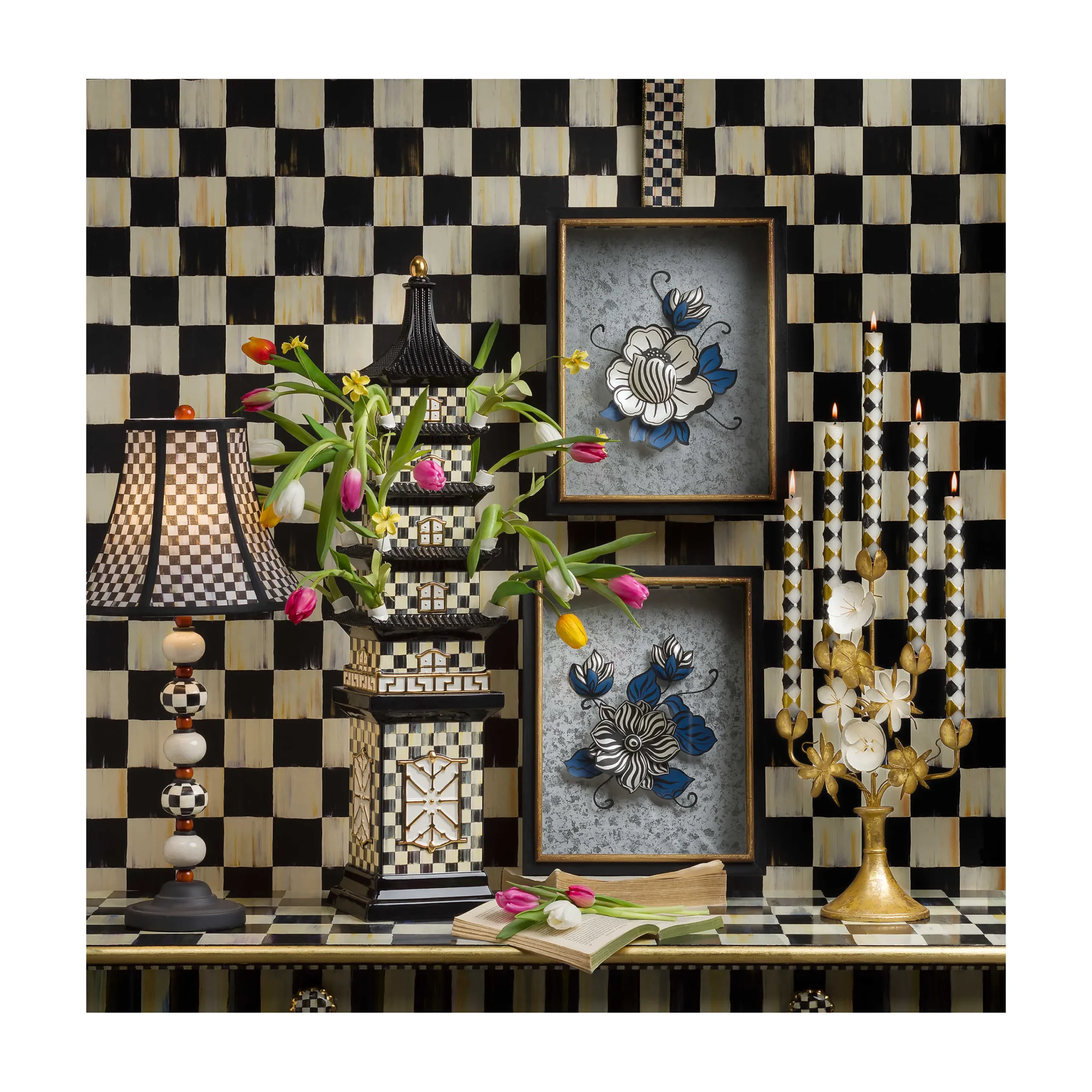 MacKenzie-Childs Yo-Yo Table Lamp* Room Accents